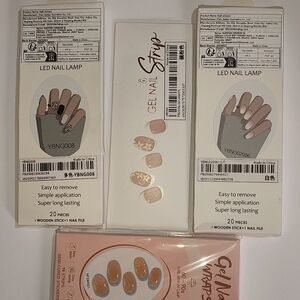 Gel Nail Strips Set with LED Lamp